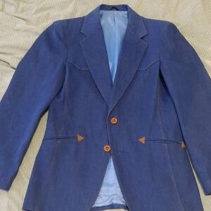 Vintage JCPenney 70s Western Style Denim Blazer